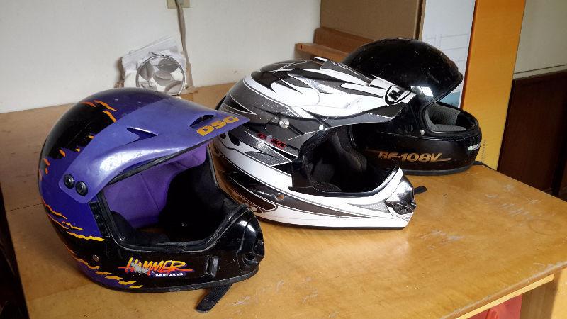 50 For all 3 Quad or Dirt Bike Helmets