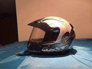 Gmax helmet GM11S Dual Sport - Snow Nova