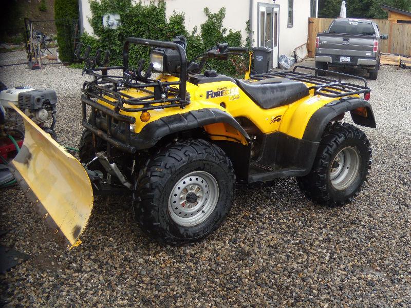 1999 HONDA FOREMAN 400 4X4 WITH SNOW PLOW