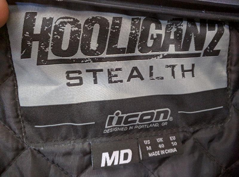 Icon Hooligan 2 Stealth motorcycle jacket - Medium