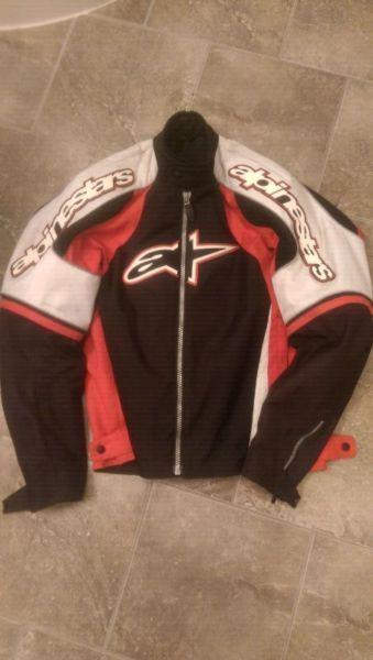 Armored textile layered motorcycle jacket L