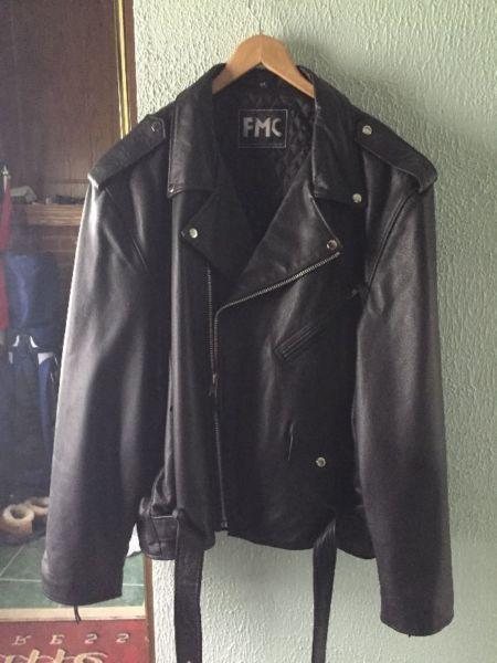 (Reduced) Men's leather motorcycle jacket