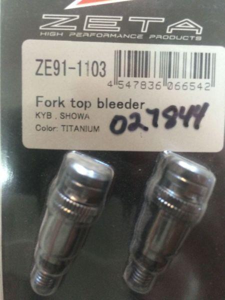 New ZETA Fork Top Bleeder accessory part - tax Incl