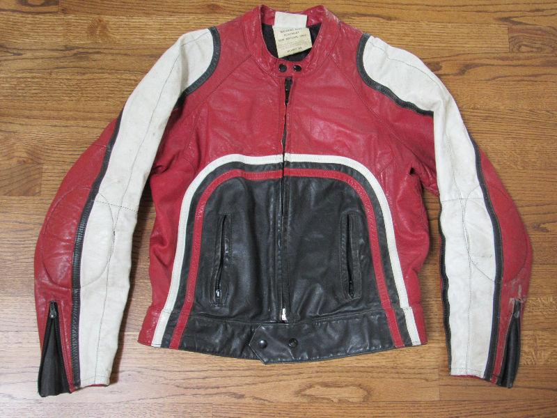 Leather mototorcycle jacket & pants - race suit