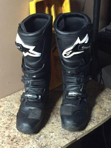 Size 11 Alpinestar Motocross boots worn one time