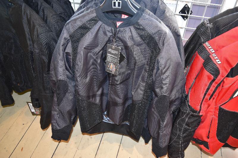 ALL LEFT OVER ICON MOTORCYCLE RIDING JACKETS NOW ON CLEARANCE!