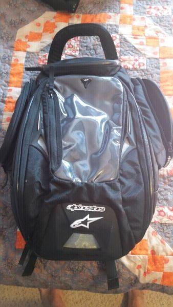 Alpinestar tank bag and backpack NEW