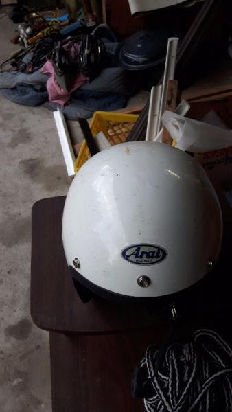 Retro motorbike helmet