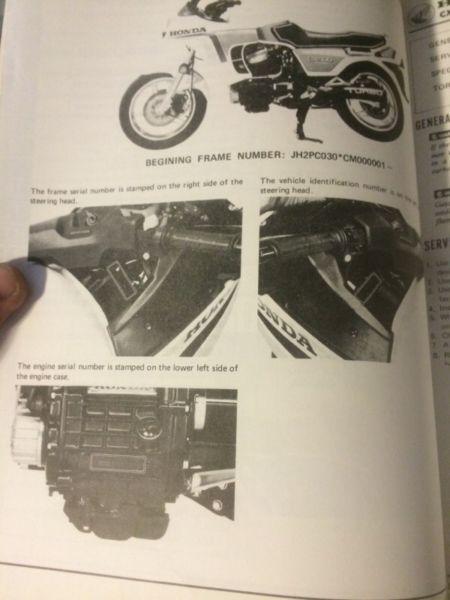 1982 Honda CX500 Turbo Shop Manual
