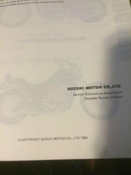1985 Suzuki Intruder VS750GL Service Manual