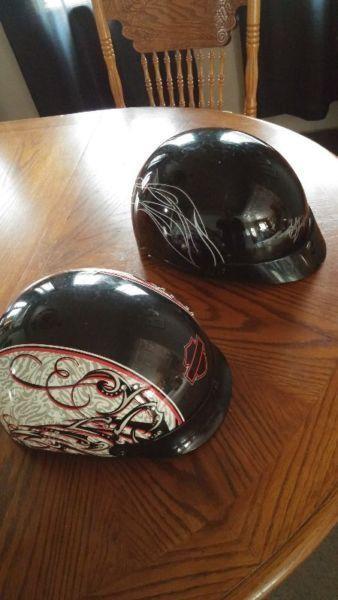 2 used Harley helmets