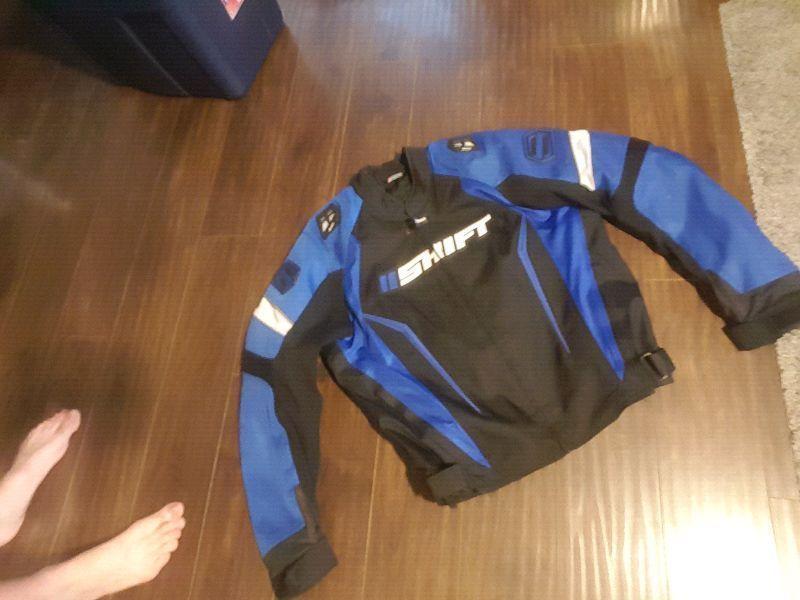 XL mens Swift blue black nylon riding jacket
