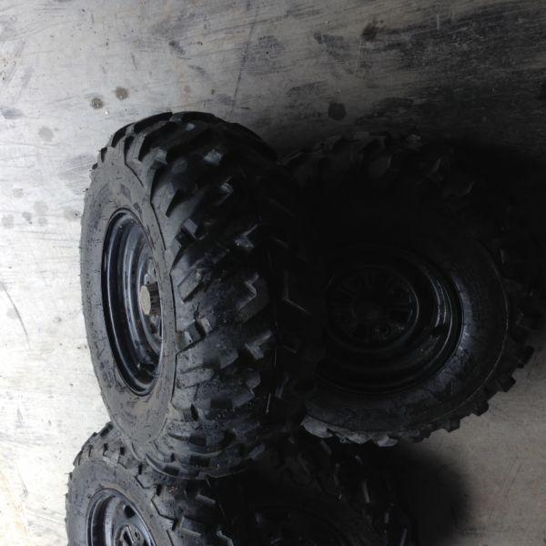4 factory ATV Tires and rims 24X8-12 & 24X10-11