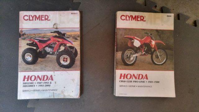 Clymer service manuals - Honda Cr and TRX!!