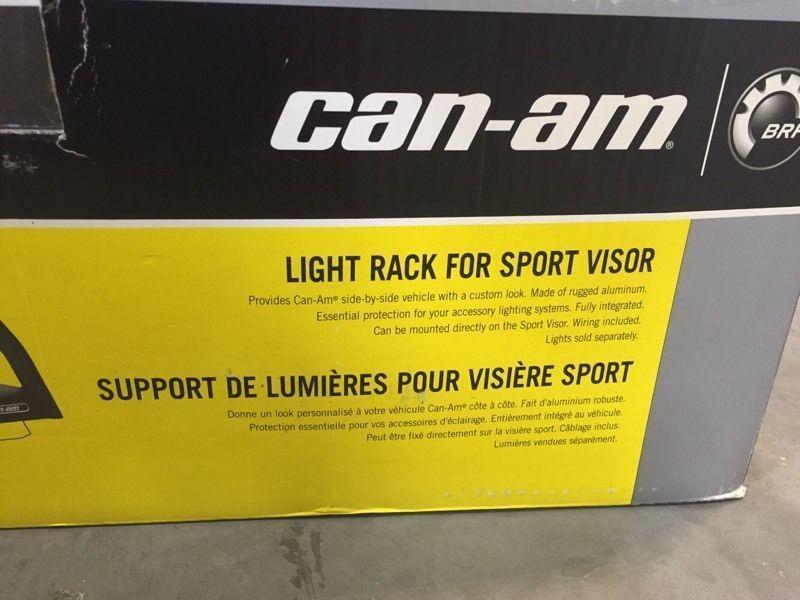 Light rack for sport visor