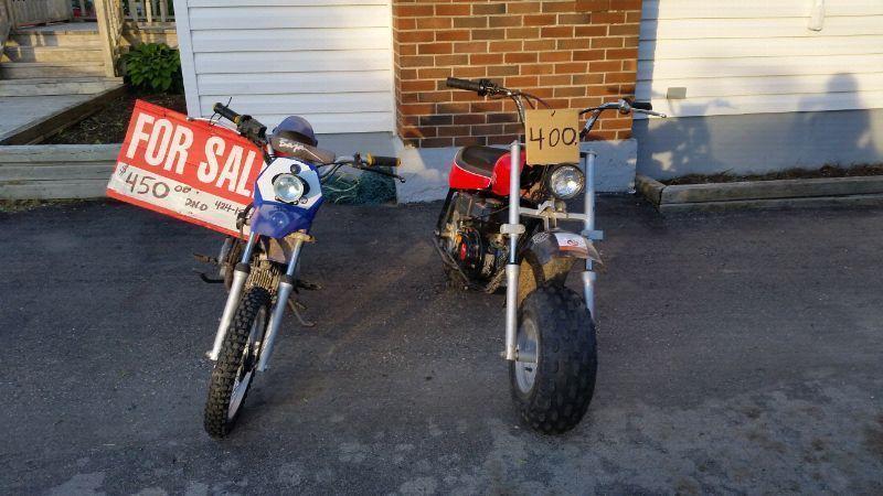 Blue one is a 110cc and the red one is a 200cc