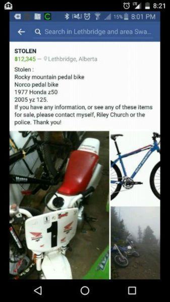 Wanted: Stolen from garage