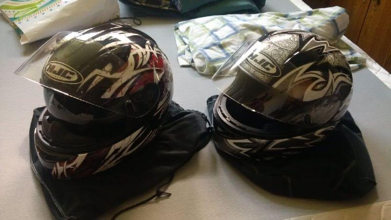 2 HJC Helmets