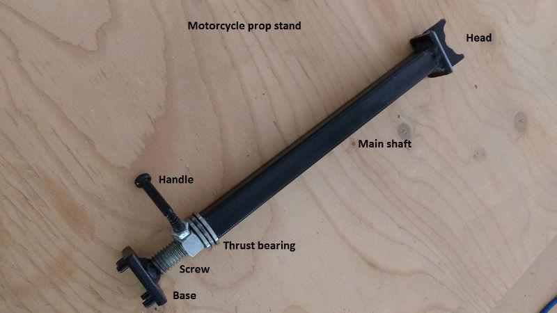 Motorcycle jack stand or prop stand