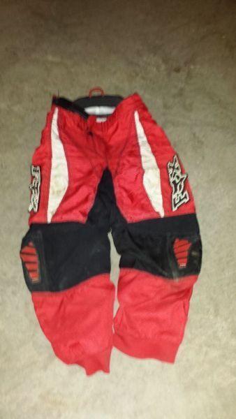 Kids Fox Motocross Pants Size 8