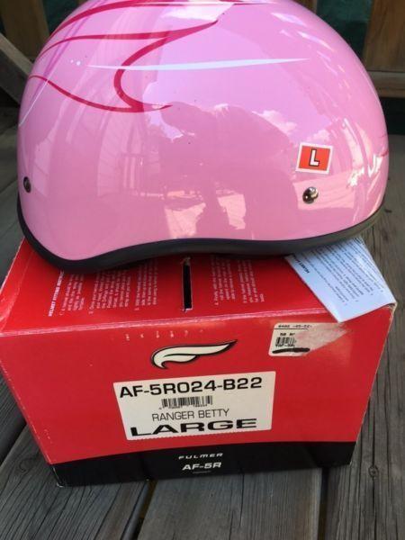 Pink half helmet never used size L. Fulmer Ranger Betty