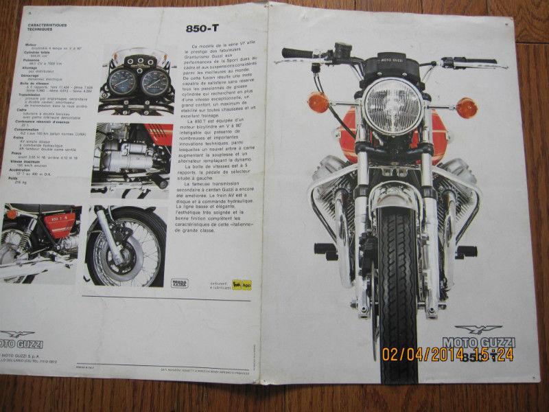 Moto Guzzi 850-T Spec Pamphlet (French)