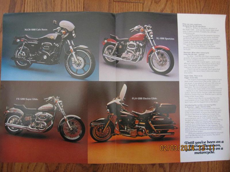 Vintage Harley-Davidson Spec Pamphlet