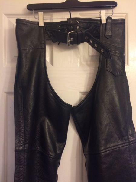 Leather chaps, size s