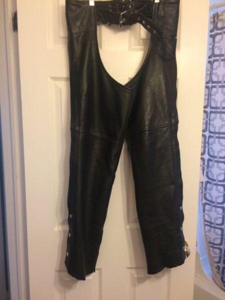 Leather chaps, size s