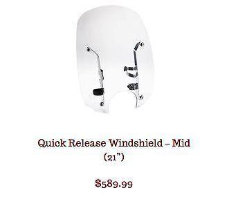 Indian Scout Windshield Mid size - 21 in