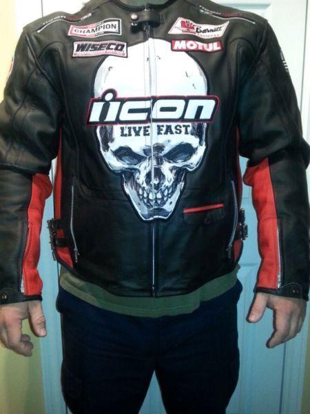 Leather, full armour icon jacket