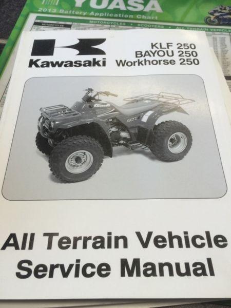 Klf 250 bayou 250 service manual