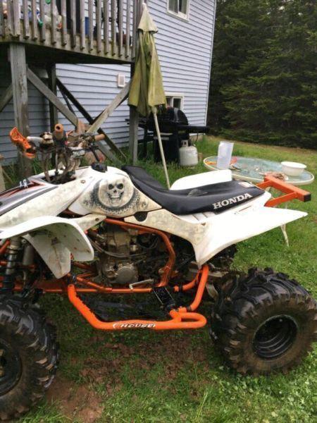 2009 trx 450r with matching mx gear