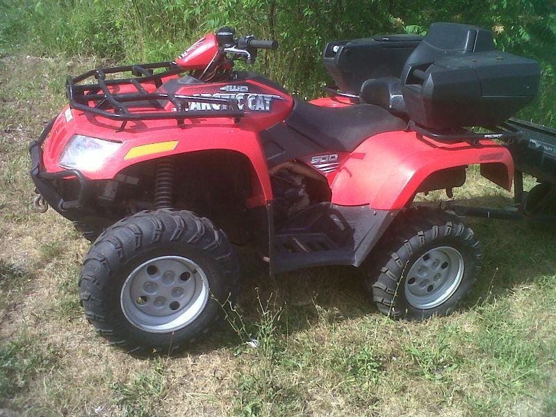 2005 Arctic Cat 500 Automatic 4X4 With Plow,Winch & Seat LOW KMS