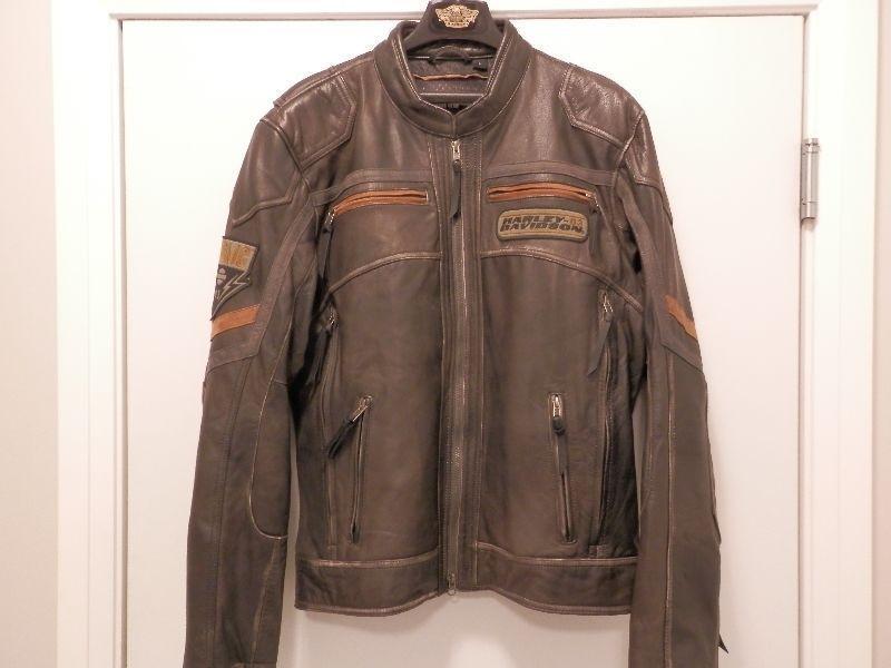 Harley Davidson Mens Plank Leather Jacket Large Mens