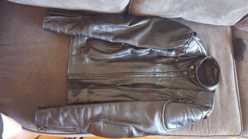 Leather riding jacket
