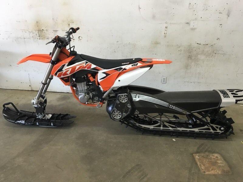 Ktm with yeti snowbike kit