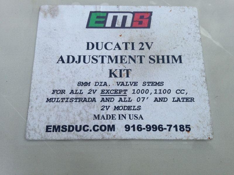 EMS shim kit for 2v Ducati and Stock ECU for an M900