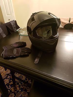 Small Icon Helmet and Olympia Gloves