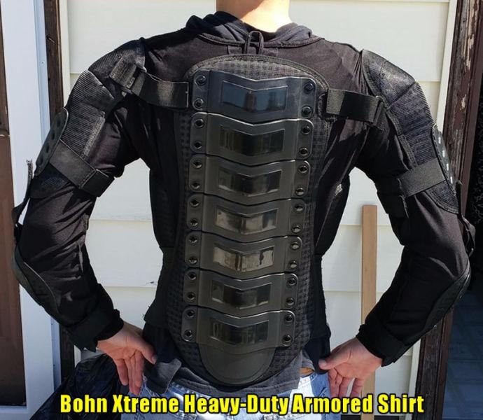 Bohn Xtreme Heavy-Duty Motorcycle Armored Shirt {Men's Medium]