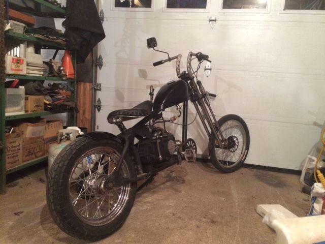 Custom 80cc Lifan Chopper- Springer Front with Suicide Shift