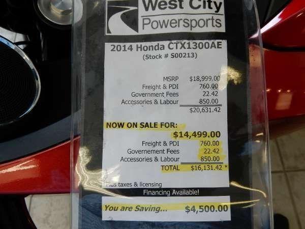2014 Honda CTX1300T