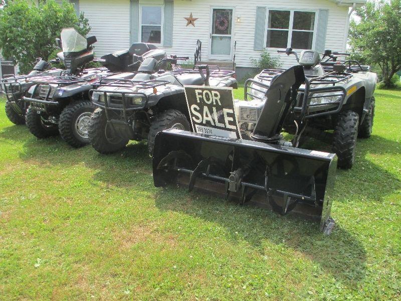 ATVs for sale, a small herd with varied prices