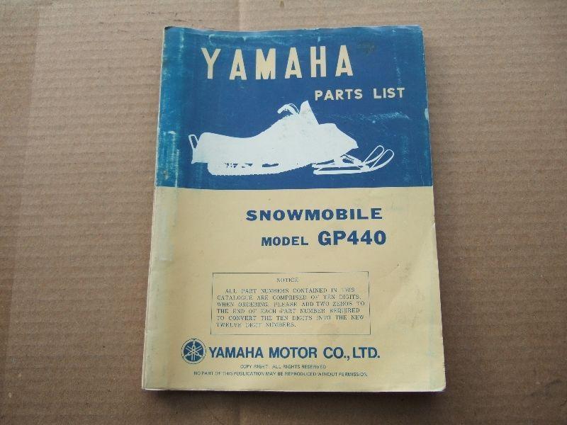 1976 YAMAHA GP440 PARTS MANUAL