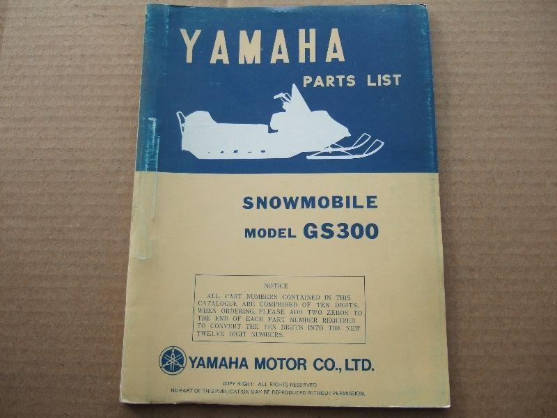 1976 YAMAHA GS300 PARTS MANUAL