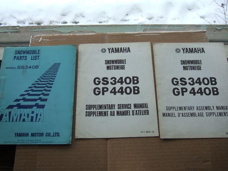 1978 YAMAHA GS340B & GP440B MANUALS