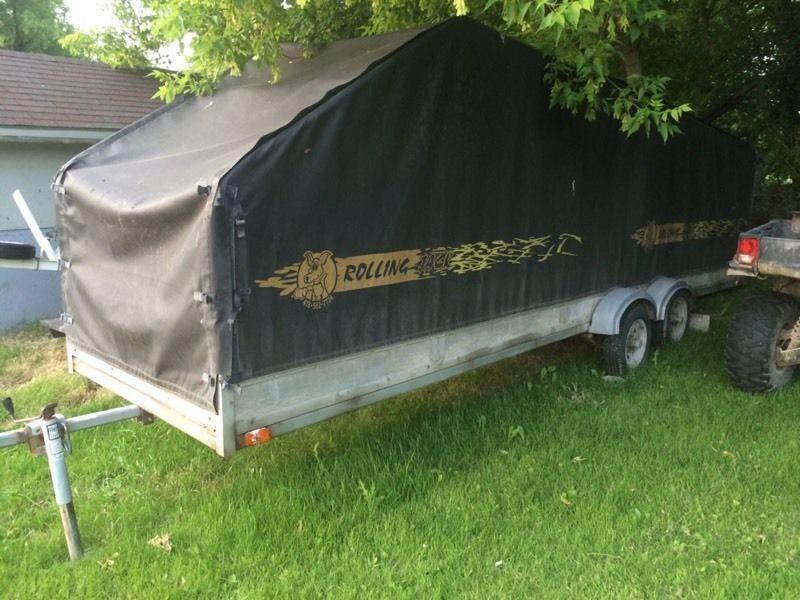 Double skidoo trailer