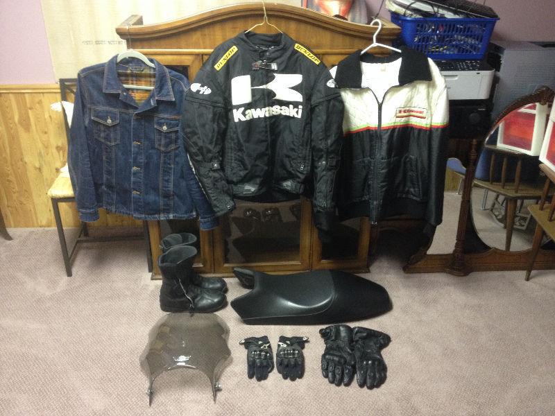 Motorcycle Gear & Parts, Jacket, Gloves, Boots, Ducati Seat, Etc