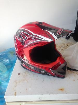 ZOX Red Motocross Helmet-Perfect Condition!!!!