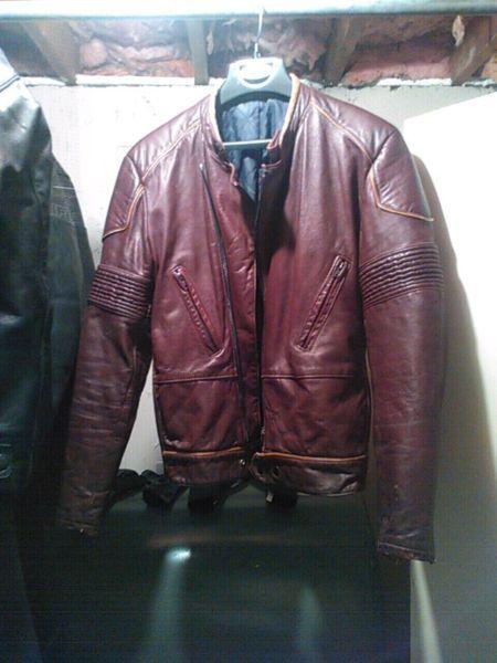 maroon wine colored motorcycle jacket, one of a kind